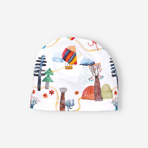 ABN-4058/LAS Kolorowy Las Czapka z bawełny organicznej Nini druk