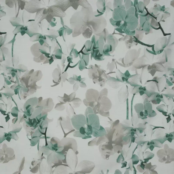 Spring 11 Kwiaty pościel satynowa Eurofirany miętowy