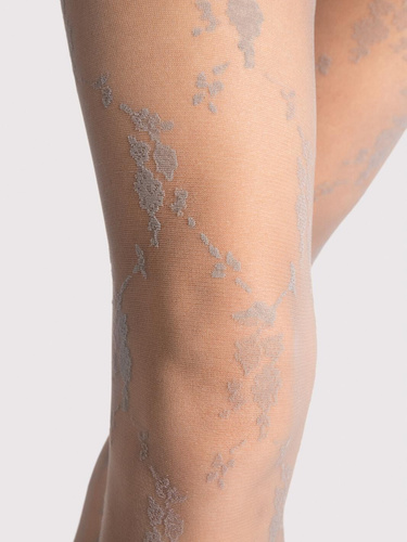 Rajstopy Fiore Rosalia G6132 20 den kwiatowy wzór matowe eleganckie-grey light