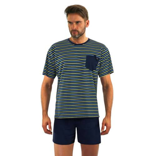 05 Piżama Męska w paski Sesto Senso - K67L