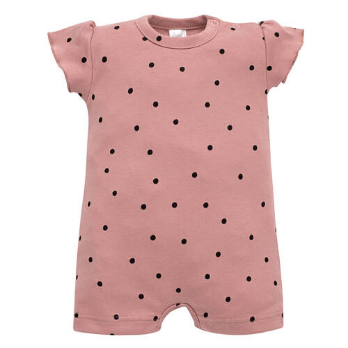 Tres Bien Rampers niemowlęcy Pinokio - róż groszki