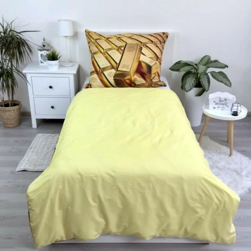 Złoto sztabki złota Pościel z mikrofibry Jerry Fabrics