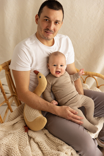 03234F "Natural Harmony" Body dzidziuś z długim rękawem Makoma fango