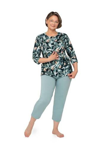 201 Maria II Piżama damska Martel czarny turkusowy 21