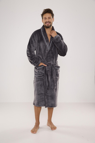 716 Rafael szlafrok męski De lafense - grafit