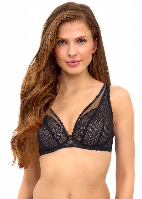 2526 Biustonosz miękki Lupoline-czarny