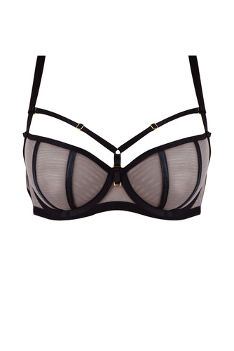 19120 Naked Biustonosz balkonetka Mediolano czarny