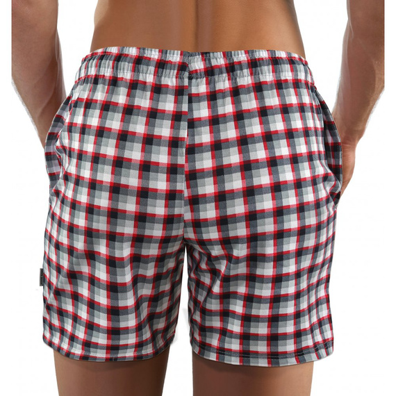 Milo 2 Krótkie spodnie piżamowe Sesto Senso kratka 10 czerwony