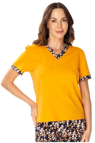 86672 Lucy Bluzka piżamowa Mewa pomarańczowy