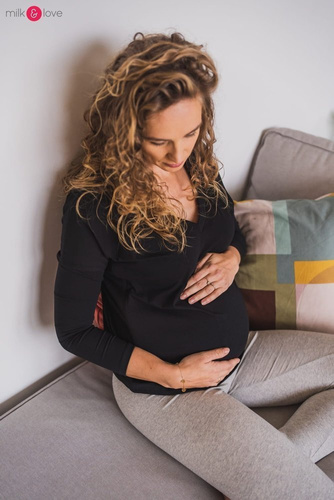 Two Ways bluzka ciążowa i do karmienia dwustronna Milk&Love butelkowy zielony