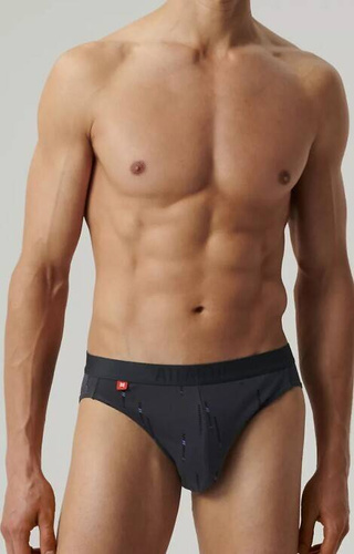 3MP-193 A'3 Slipy męskie Atlantic - czarny-denim-grafitowy