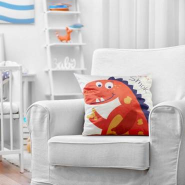 Kids 8B Poszewka dziecięca Design91 biały/pomarańczowy