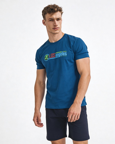 Cornette F&Y 500/54 Los Angeles– młodzieżowa piżama chłopięca 100% bawełna z krótkim rękawem