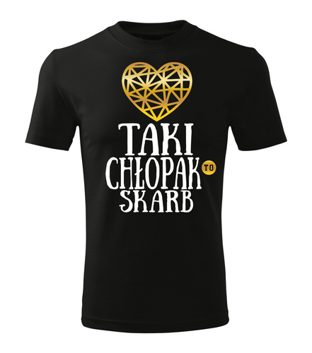 "TAKI CHŁOPAK TO SKARB" koszulka męska Moocha czarny