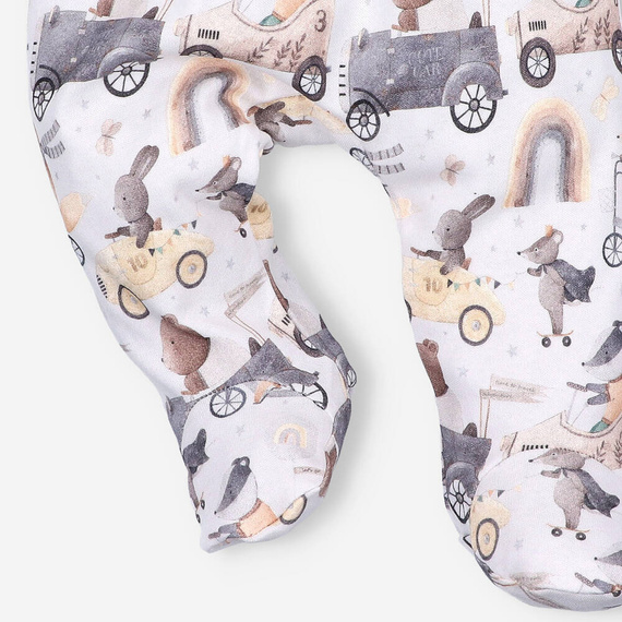 Cute Cars Półśpiochy z bawełny organicznej Nini druk