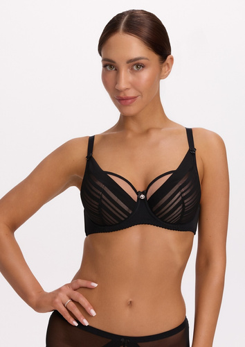 Biustonosz Semi Soft Gaia BS 1395 Alicia czarny SS10 z fiszbinami