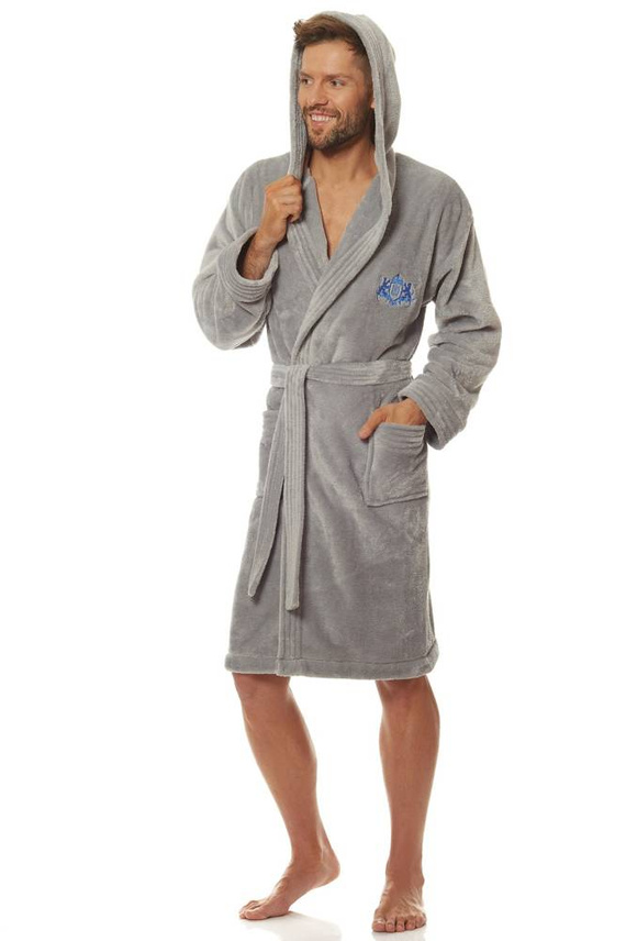 2110 Costa Szlafrok Męski L&L - szary