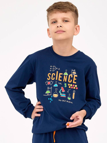 267/165 Science Piżama chłopięca Cornette granatowy