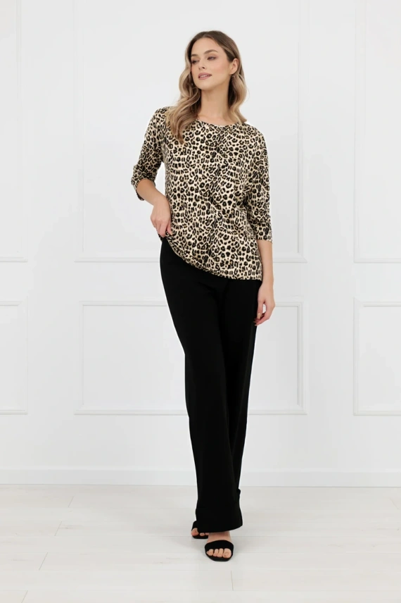 Bluzka damska Kenia Italian Fashion panterka wiskoza 3/4 rękaw