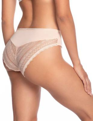 L-1427 BI A'2 Figi Damskie Lama morelowy czarny