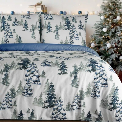 Pościel świąteczna Natal Eurofirany choinki 100% bawełna 105 g/m²