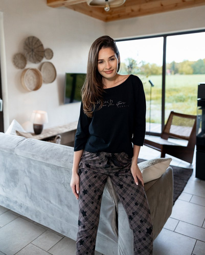 Sensis Reach For The Stars Piżama damska - czarny-brązowy