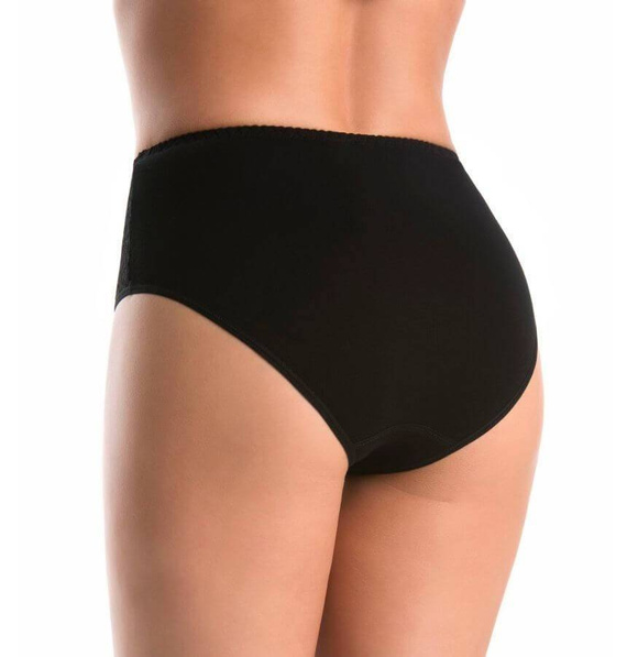 144-3 Violetta Wielopak figi z koronką Teyli - czarny/biały/beżowy