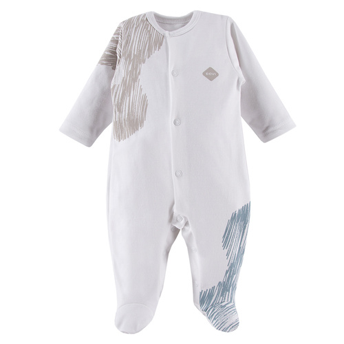 Pacific Pajac niemowlęcy bawełniany Eevi - biały druk