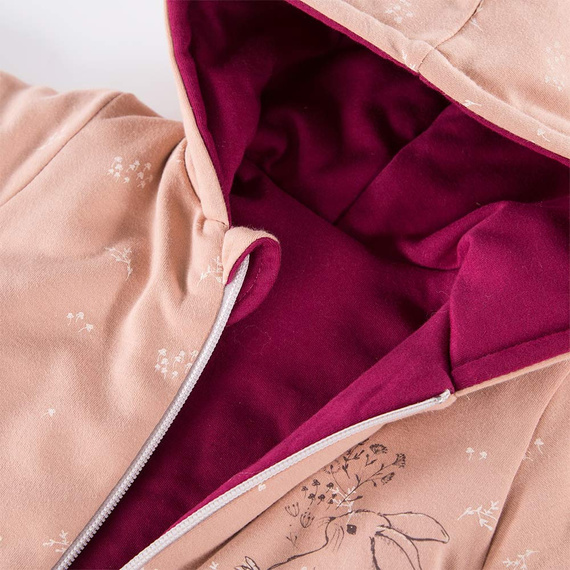 Bloom Pajac dresowy z kapturem Eevi - beżowy