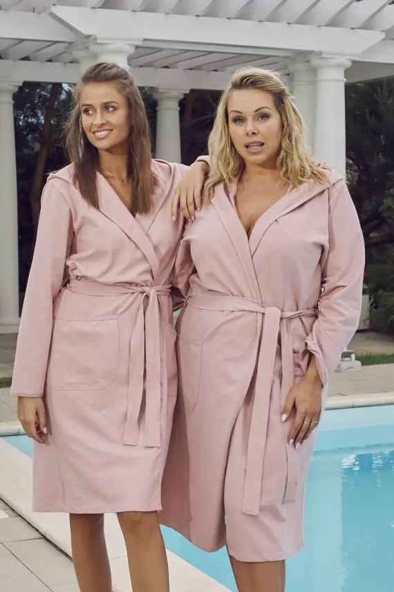 Karina Szlafrok damski Italian Fashion - pudrowy róż