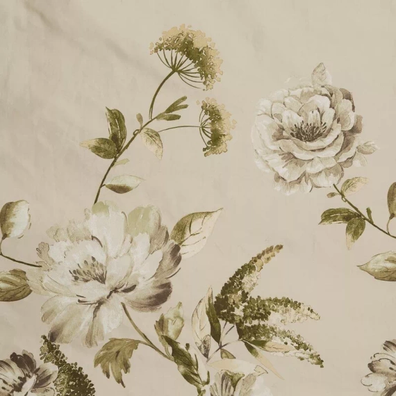 Spring 38 Kwiaty pościel satynowa Eurofirany beżowy