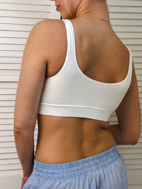 Mombri Klasyk Milk&Love nieprzemakalny biustonosz do karmienia biały