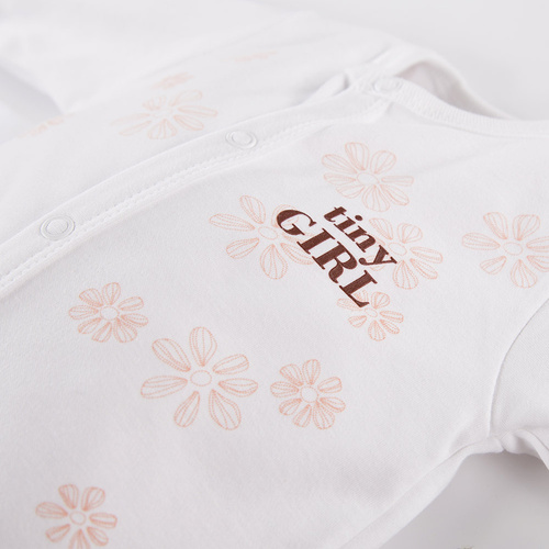 Daisy Pajac niemowlęcy z nadrukiem Eevi - biały