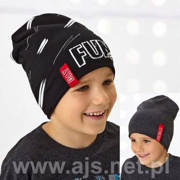 44-241 Czapka dziecięca Dwustronna AJS mix-kolor