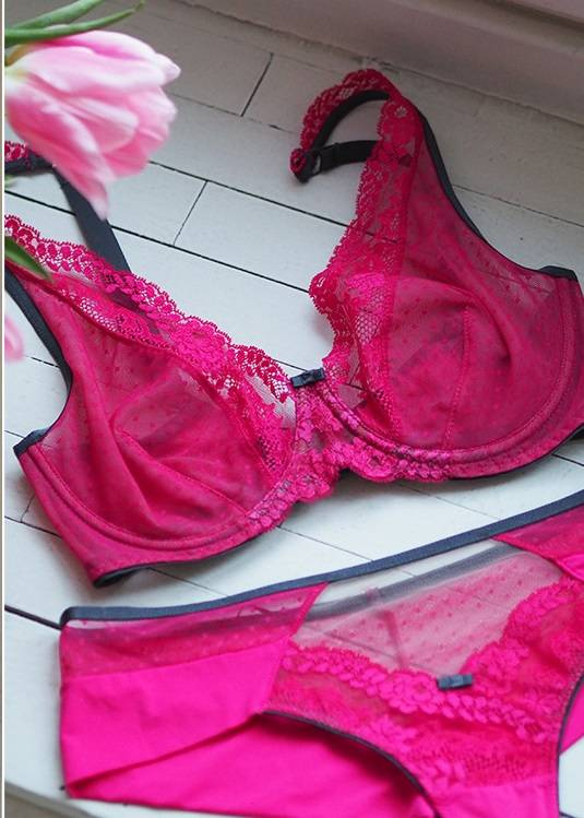 19111 Dots Figi damskie brazyliany Mediolano różowy