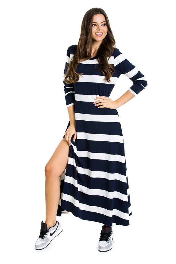 20018 Marine Sukienka Mediolano granatowy