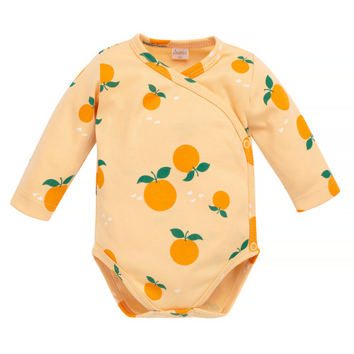Fruit & Sun kopertowe body z długim rękawem Pinokio - pomarańczowy