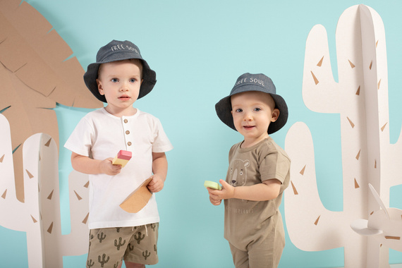 Free Soul T-shirt polo z guzikami Pinokio - ecru