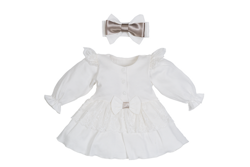 184E Bella Sukienka + opaska Marija - ecru