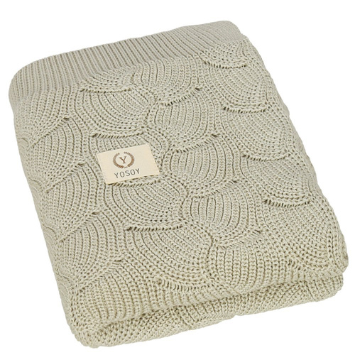 WAVES Kocyk eco cotton Yosoy Ivory