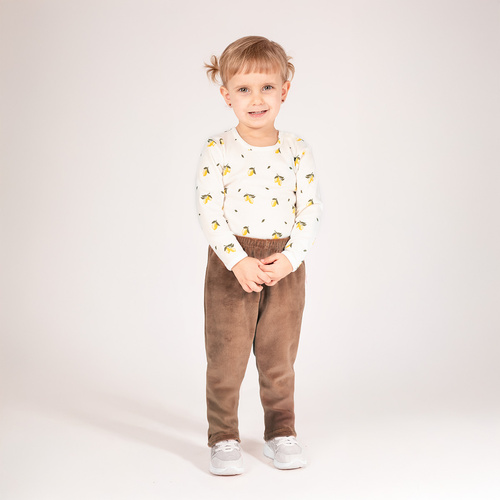 212283 Tola Spodnie welurowe Nicol - beżowy