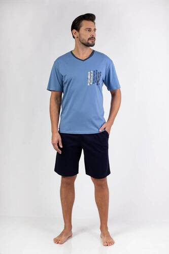 477 Piżama męska Regina -niebieski