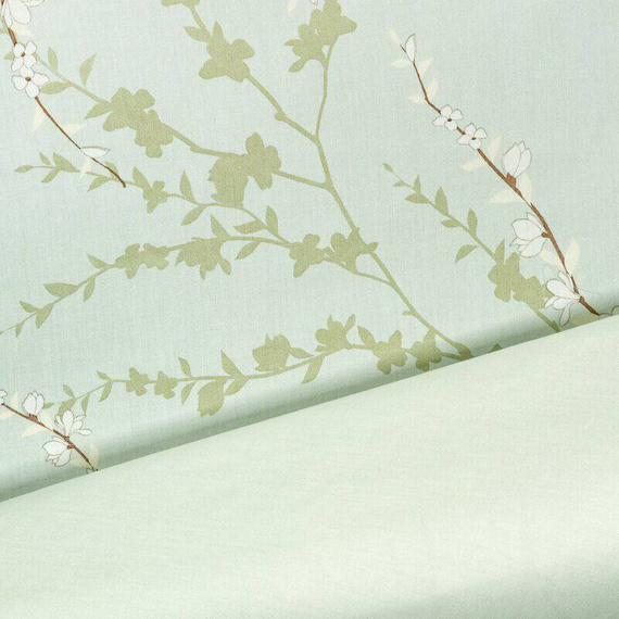 Nelly 2 pościel satynowa gałązki Eurofirany pistacjowy