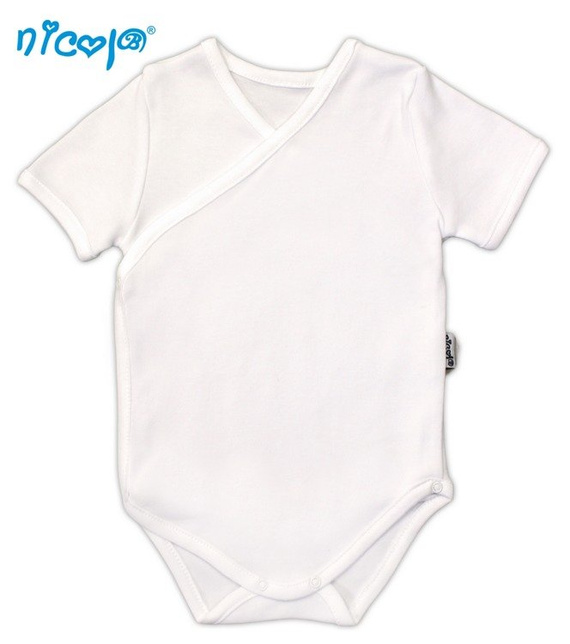 061 Body rozpinane z krótkim rękawem "Basic" Nicol - ecru