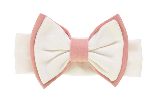 1716KE Cherry Opaska z dużą kokardą Marija - ecru