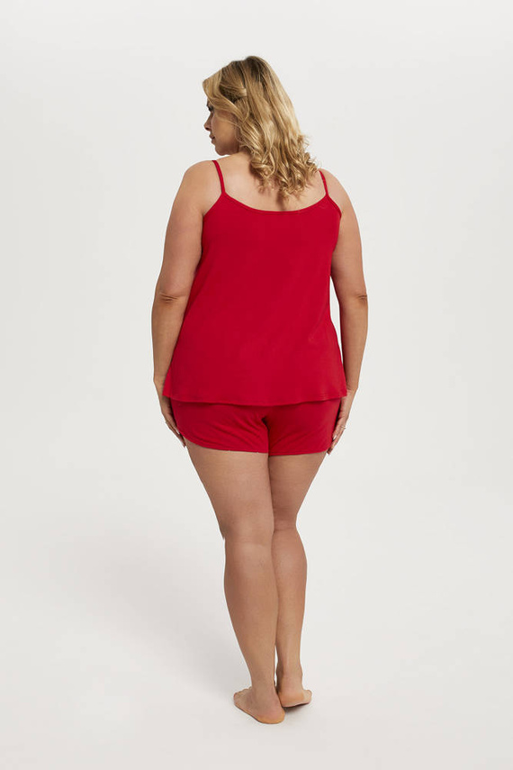 Song Piżama Damska wąskie ramiączko, spodenki Italian Fashion - czerwony