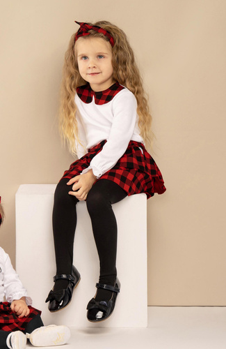 163570 Bluzka z długim rękawem "Magia Świąt" Nicol - biały