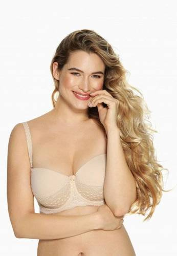 BS 943 Cynthia Biustonosz bardotka bezszwowy Gaia beżowy