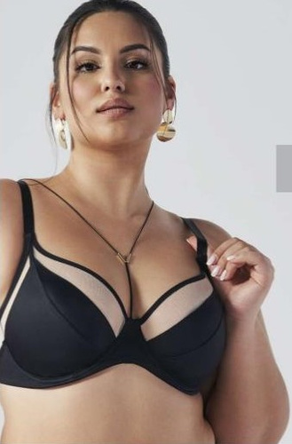 2135 Biustonosz semi-soft półusztywniany Ava - czarny