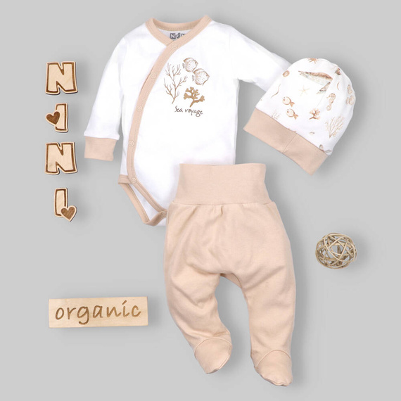 Turtles Czapka niemowlęca z bawełny organicznej Nini druk